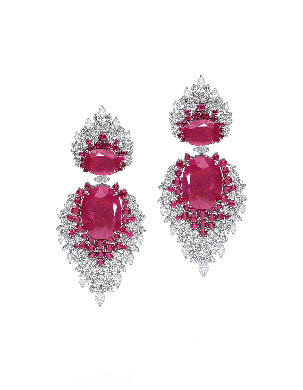 Crimson Cascade Earrings