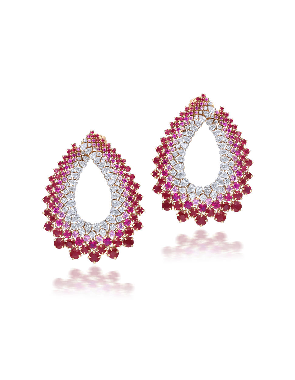 Gradient Ruby Earrings