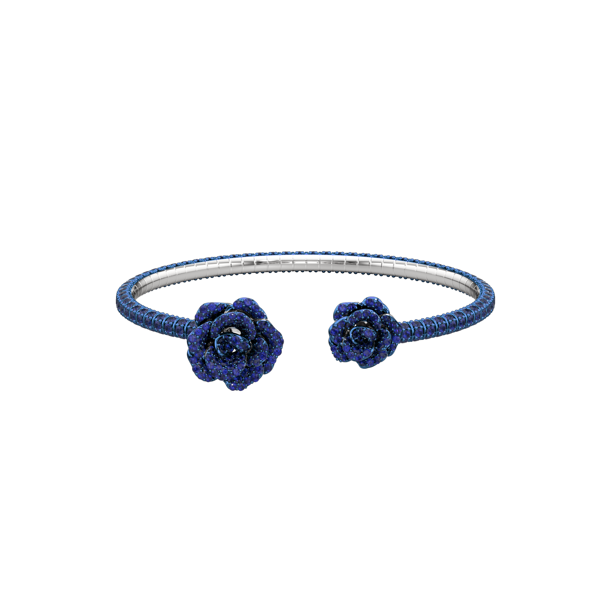 La Vie En Rose Blue Sapphire Bracelet, Double Motif