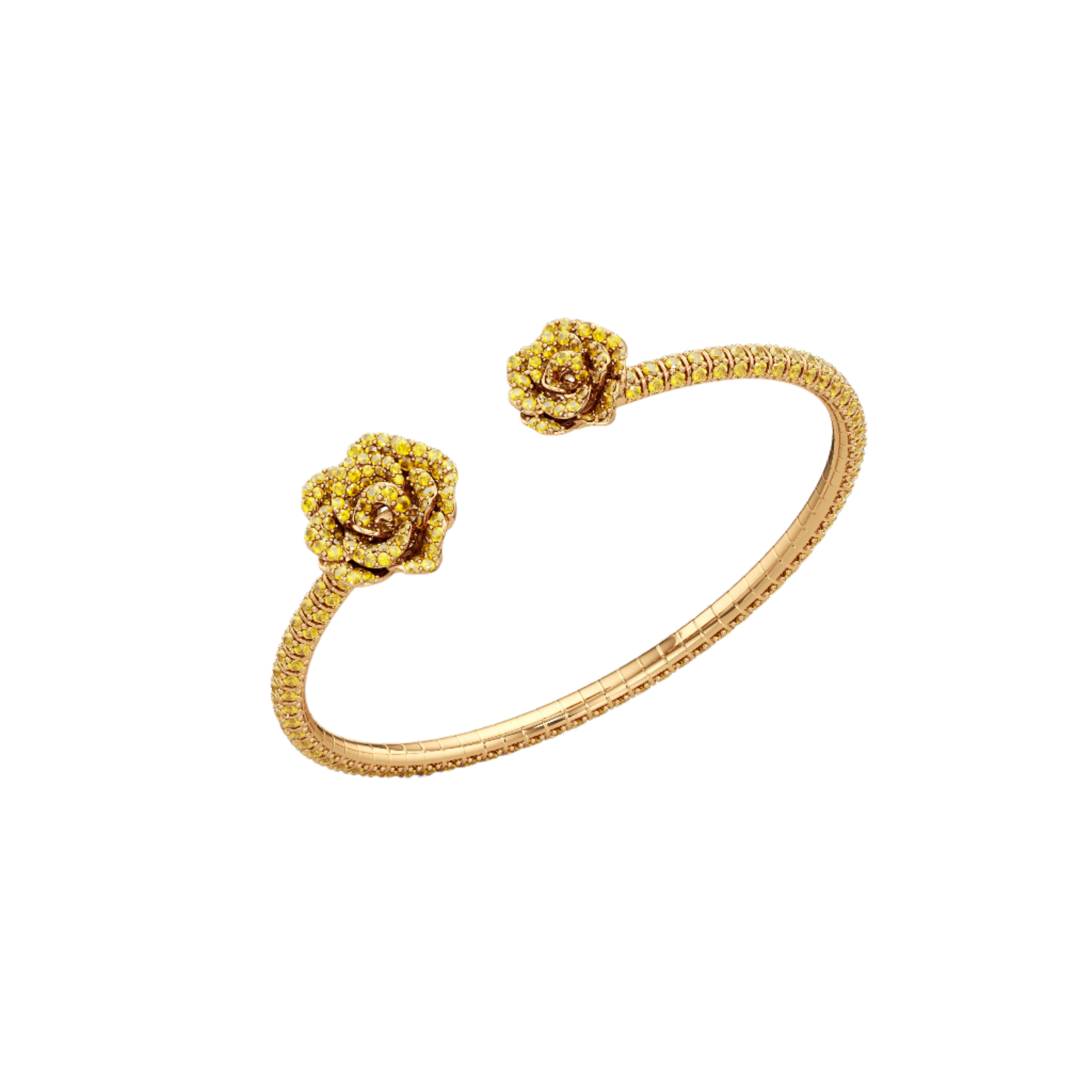 La Vie En Rose Yellow Sapphire Bracelet, Double Motif