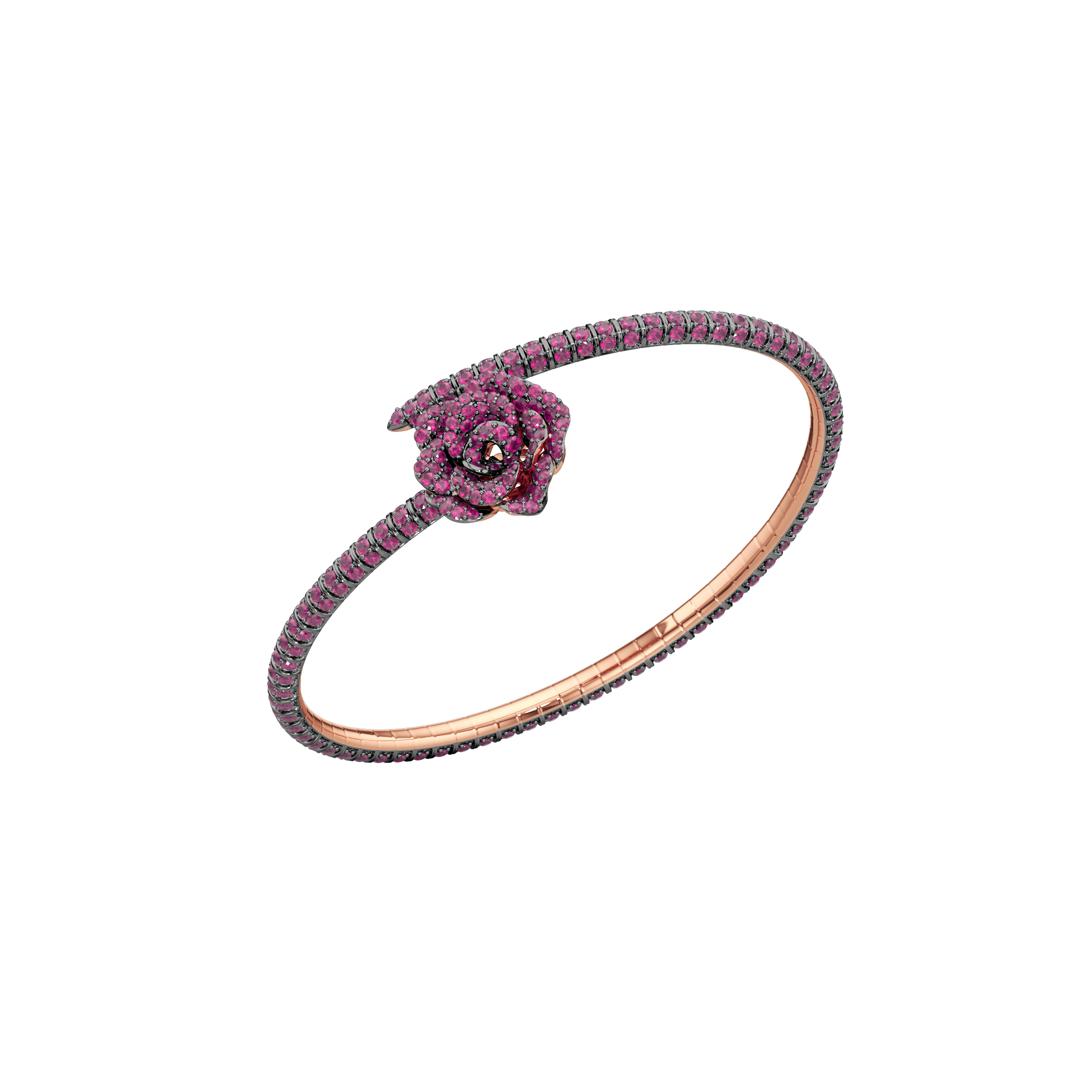 La Vie En Rose Ruby Bracelet, Single Motif