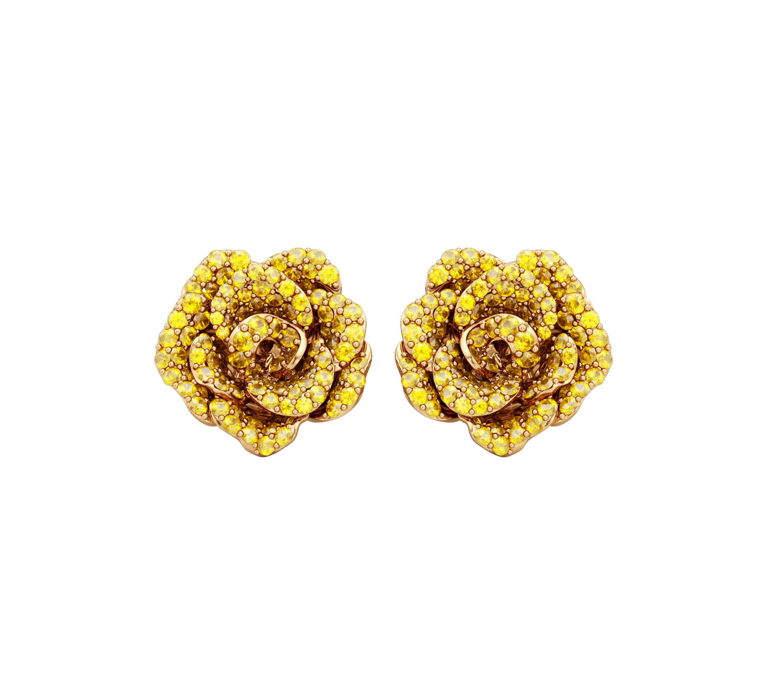La Vie en Rose Yellow Sapphire Earrings