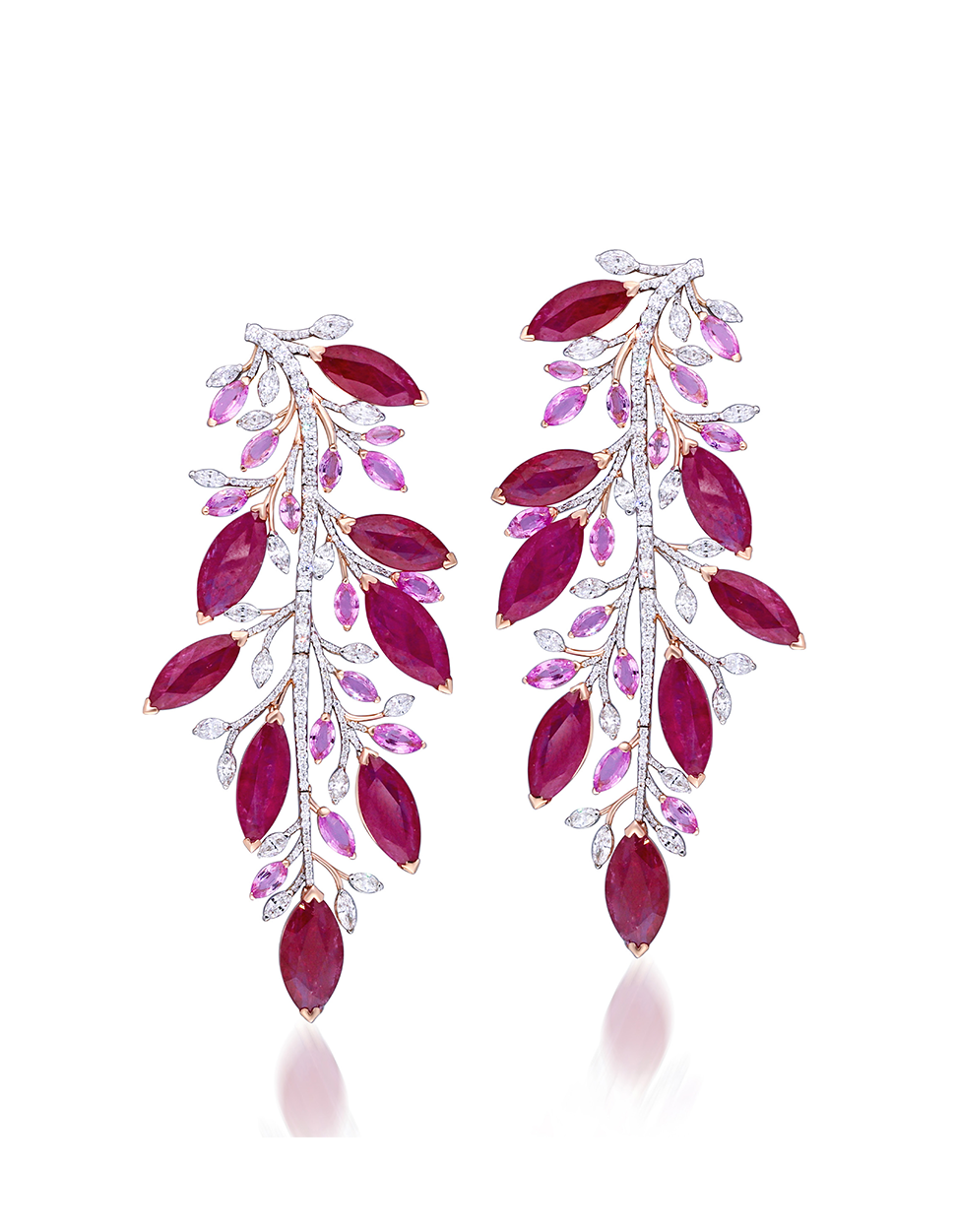 Ruby Bloom Earrings