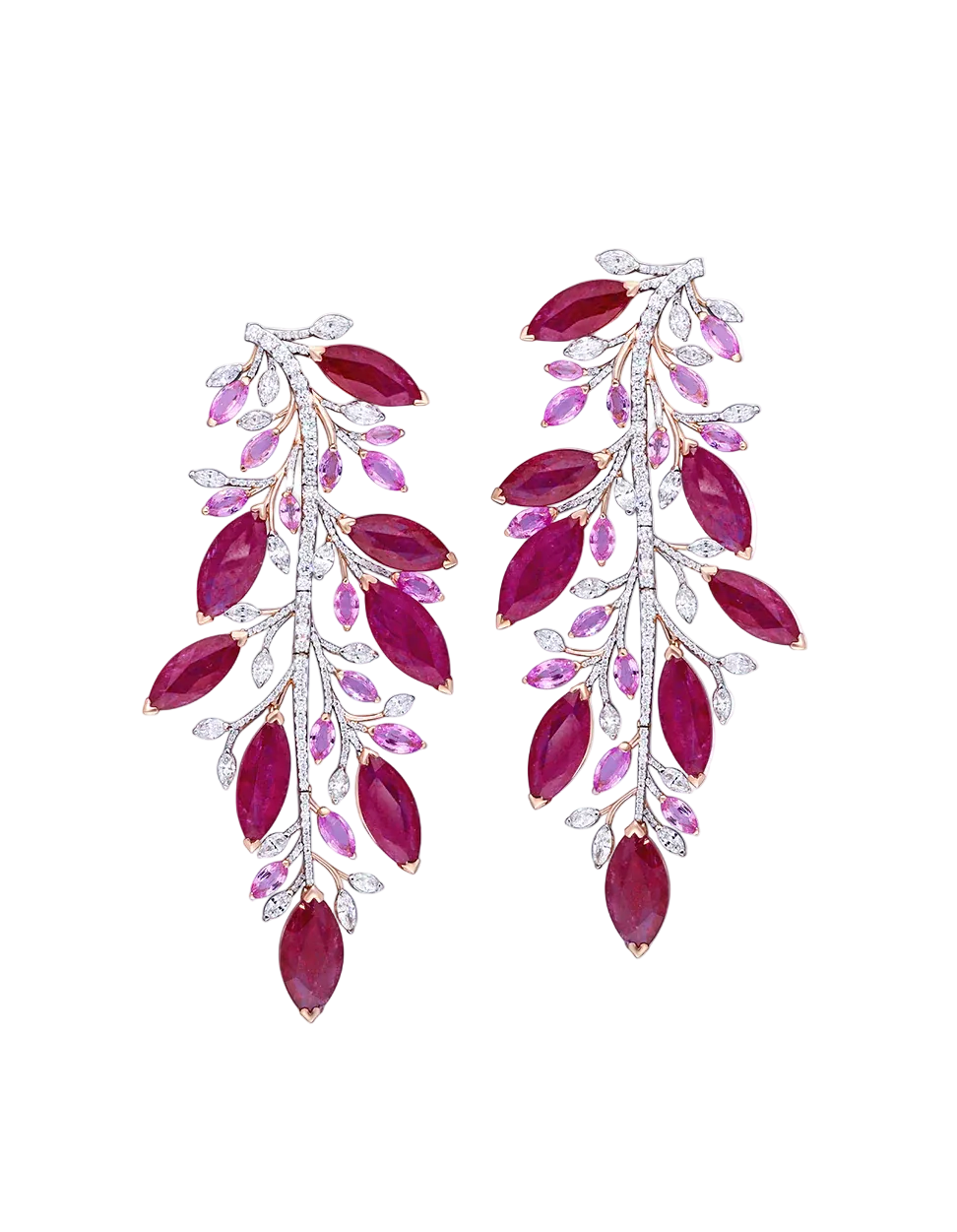 Ruby Vine Earrings