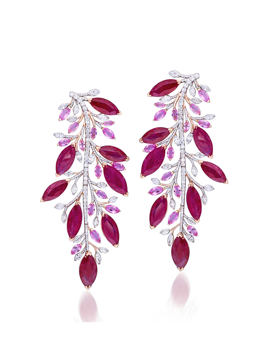 Ruby Bloom Earrings
