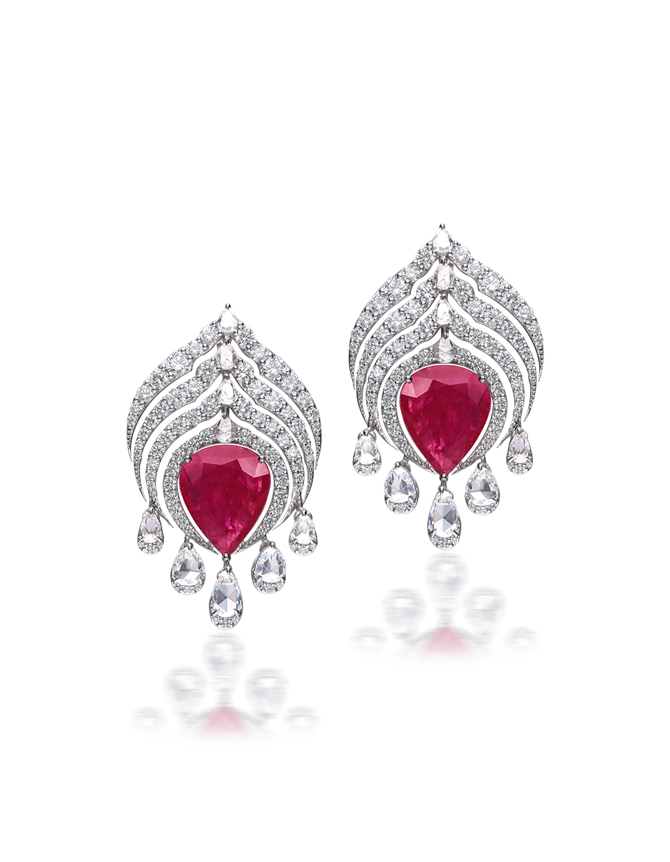 Ruby Crest Earrings
