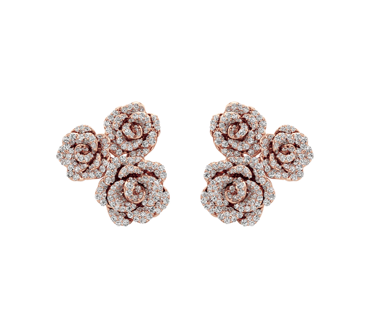 La Vie En Rose Earring, Triple Motif