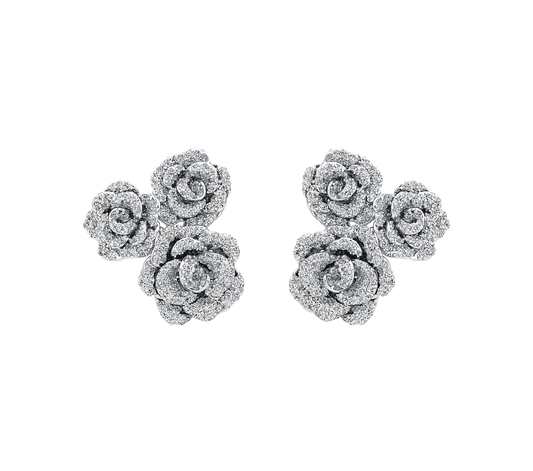 La Vie En Rose Earring, Triple Motif