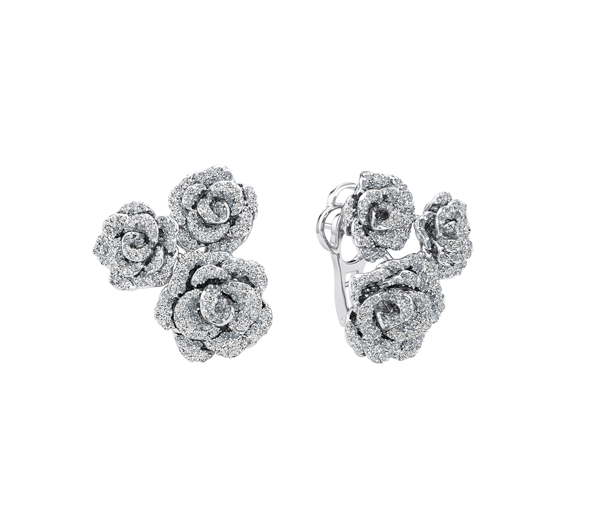 La Vie En Rose Earring, Triple Motif