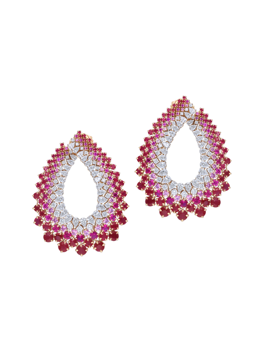 Gradient Ruby Earrings