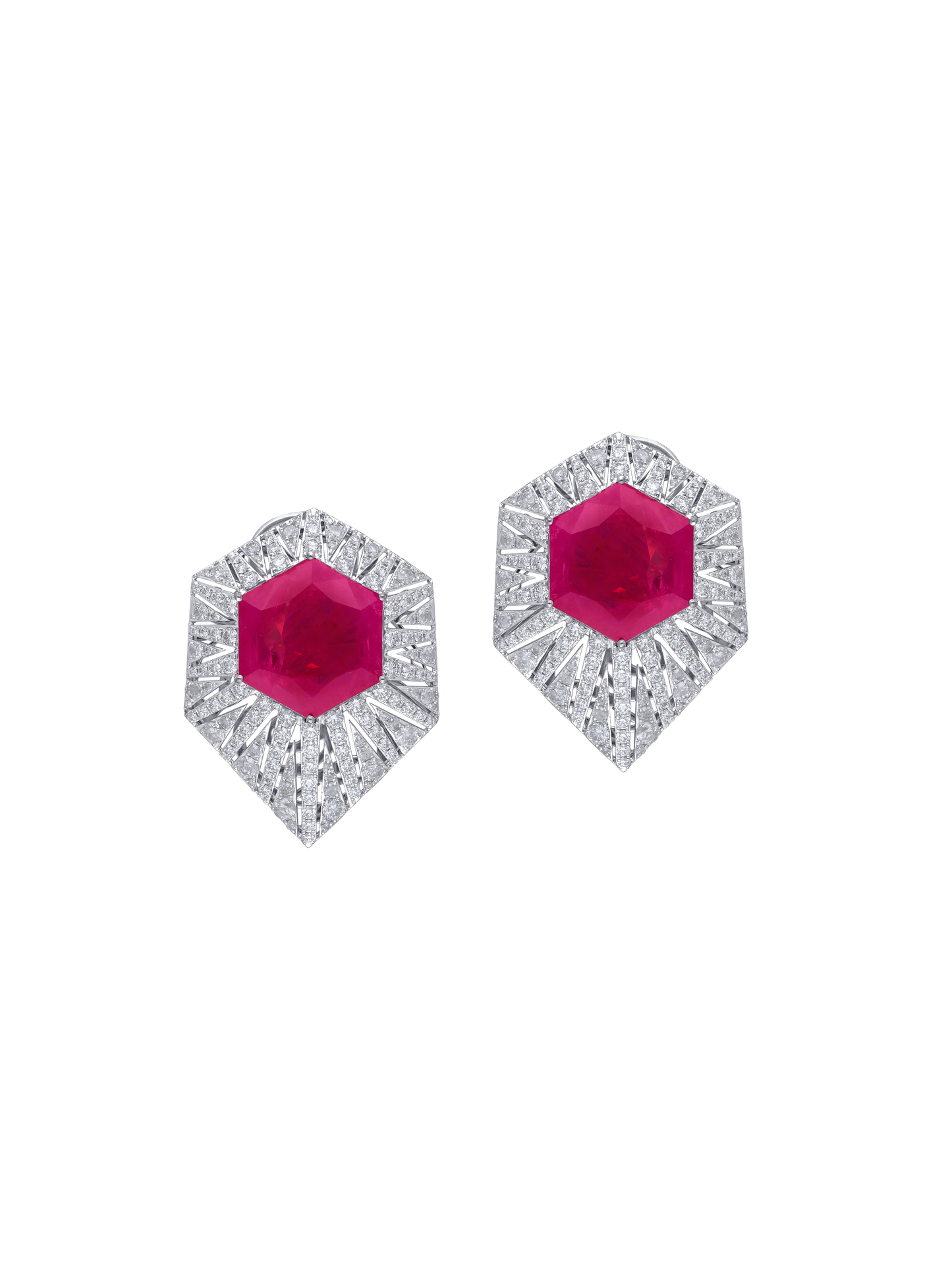 Crimson Hex Earrings