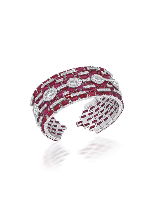 Ruby and Diamond Cuff