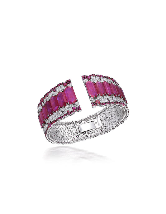 RUBY AND DIAMOND CUFF