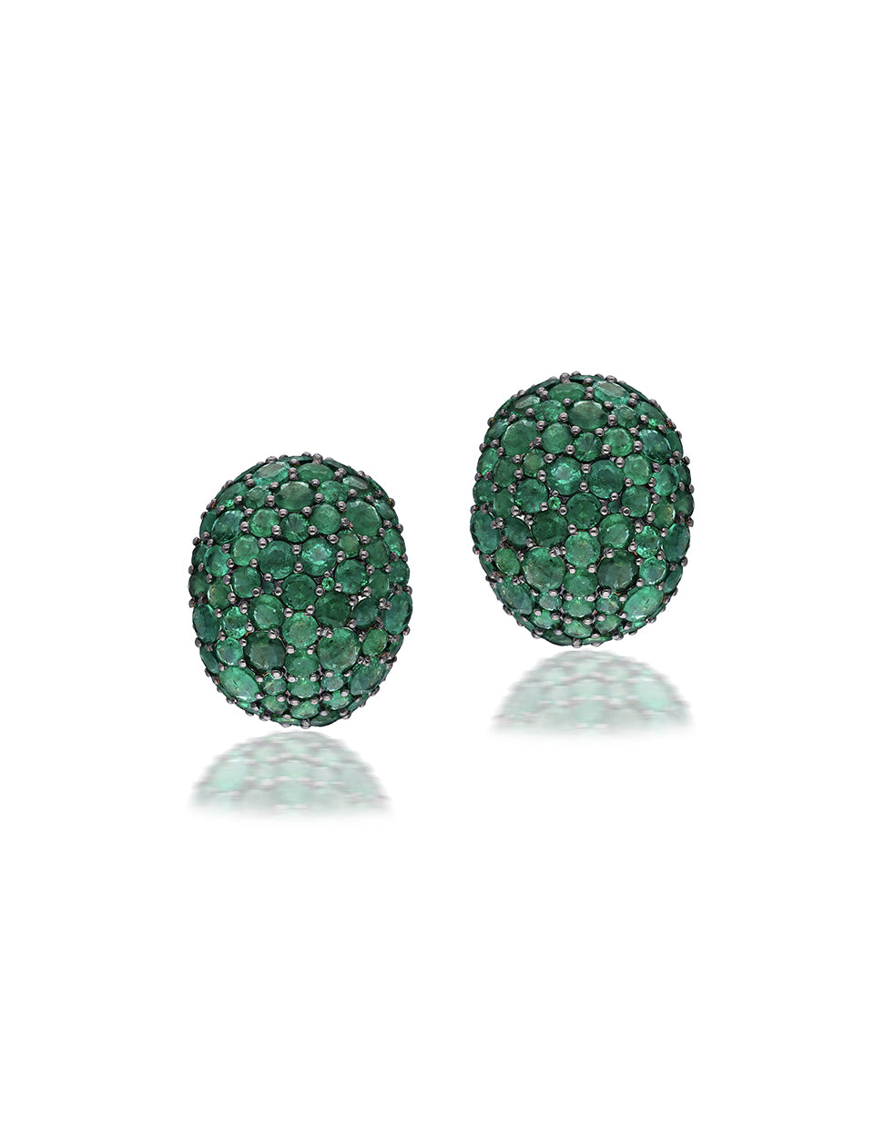 Cluster Emerald Stud Earrings