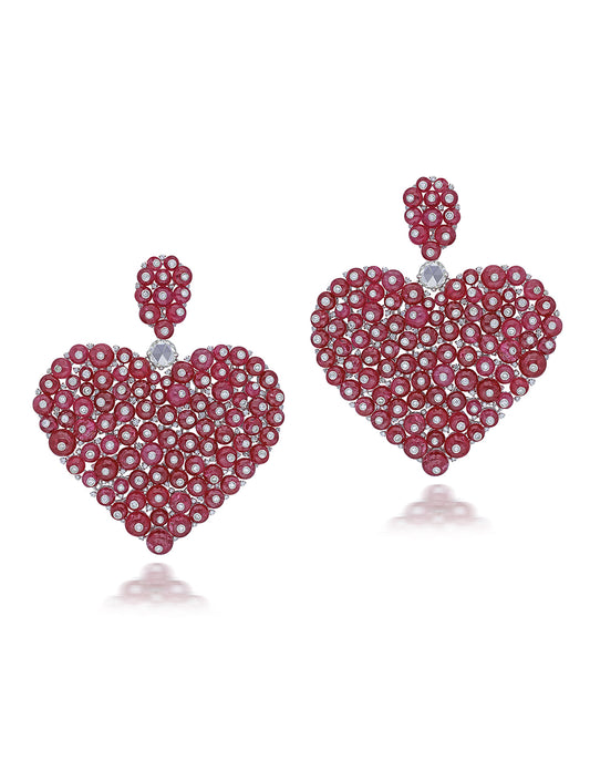 Ruby and Diamond Earrings