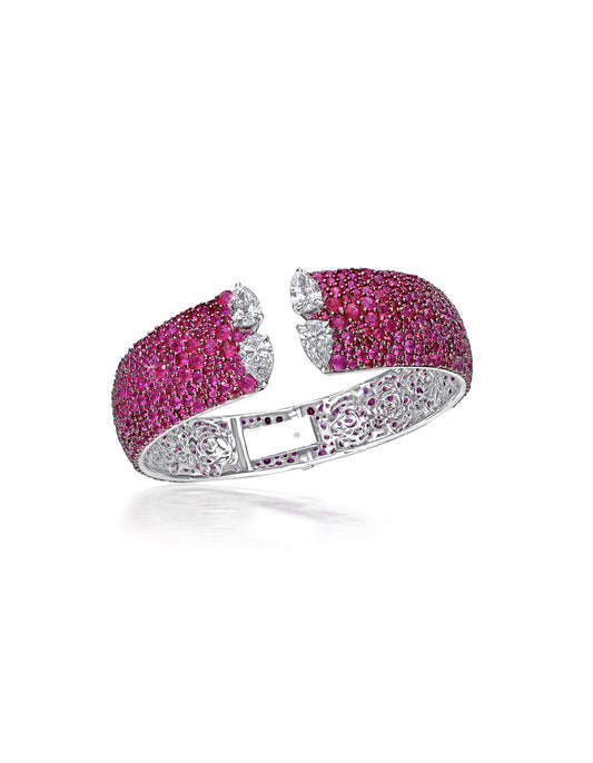 Ruby and Diamond Cuff