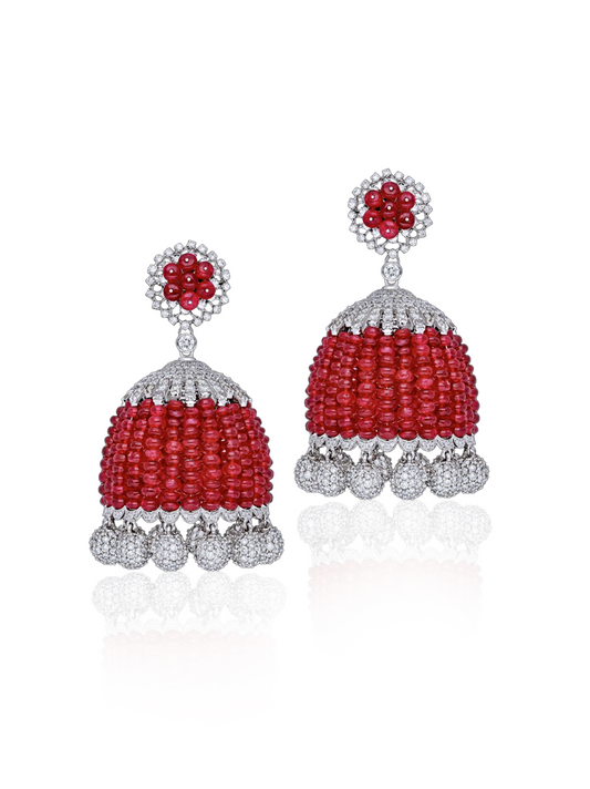 Ruby and Diamond Earrings