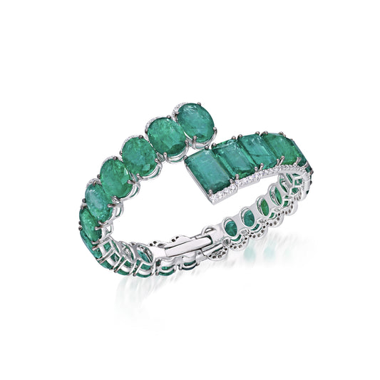 Emerald and Diamond Cuff