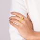 La Vie en Rose Yellow Sapphire Ring, Double Motif