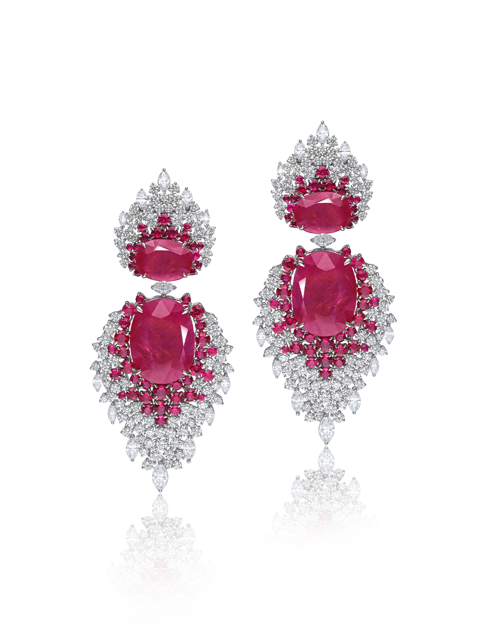 Crimson Cascade Earrings