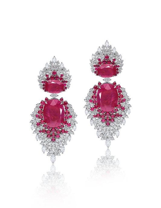 Crimson Cascade Earrings