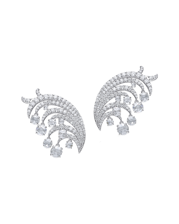 Diamond Arc Earrings