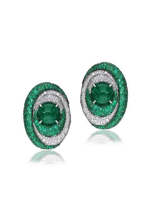 Emerald Swirl Earrings