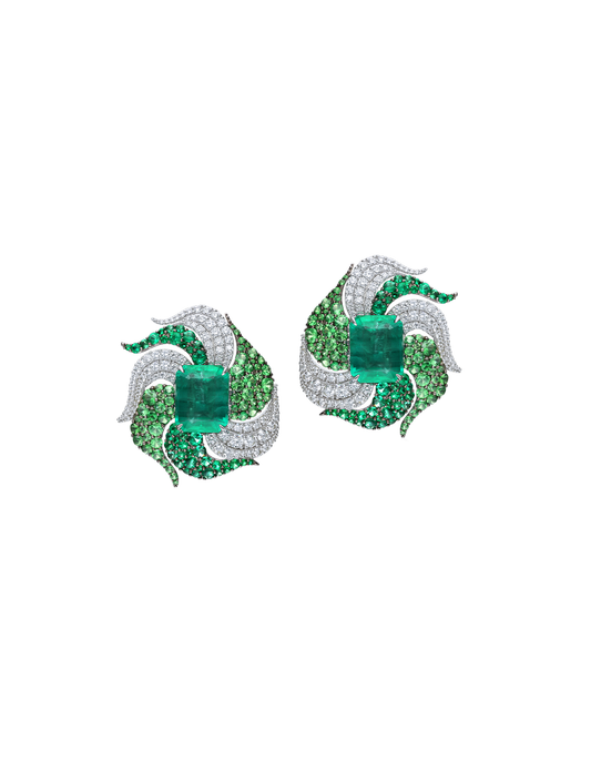 Emerald Wisp Earrings