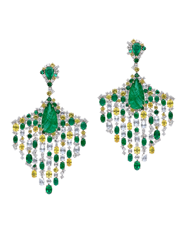 Emerald Cascade Earrings