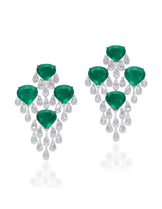 Emerald Cascade Earrings