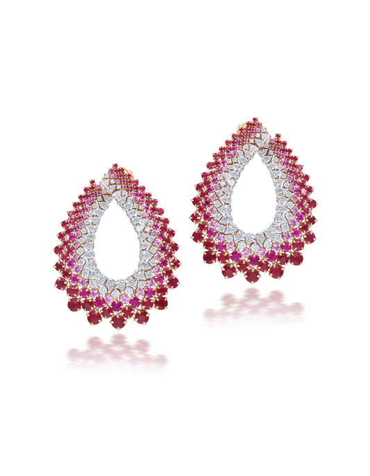 Gradient Ruby Earrings