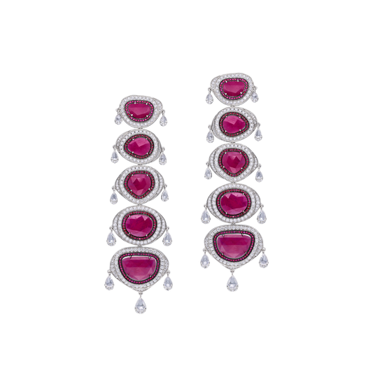 RUBY AND DIAMOND EARRINGS