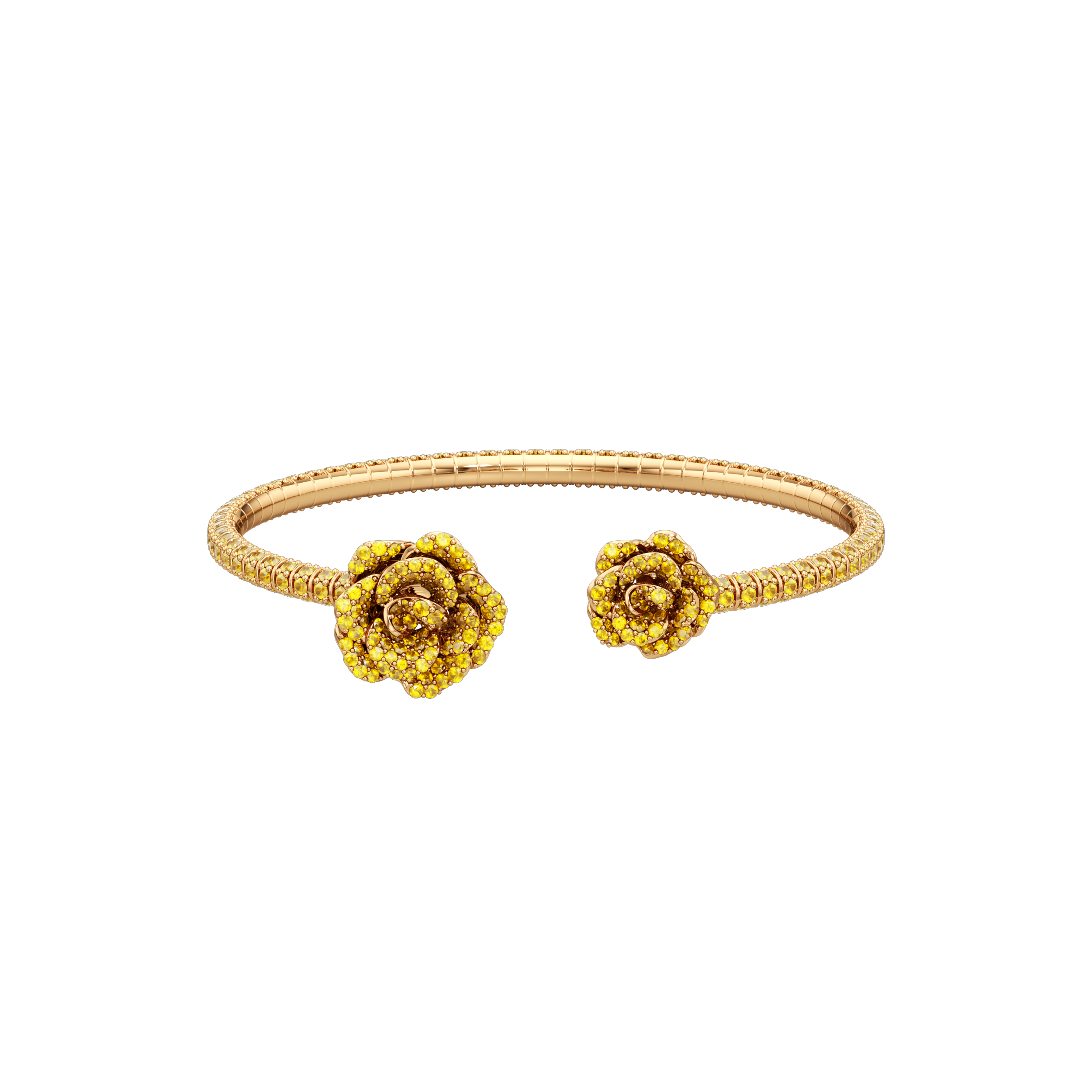 La Vie En Rose Yellow Sapphire Bracelet, Double Motif