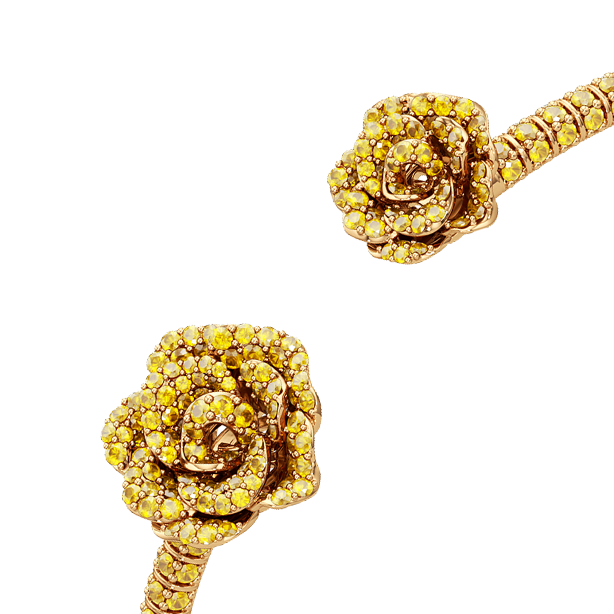 La Vie En Rose Yellow Sapphire Bracelet, Double Motif