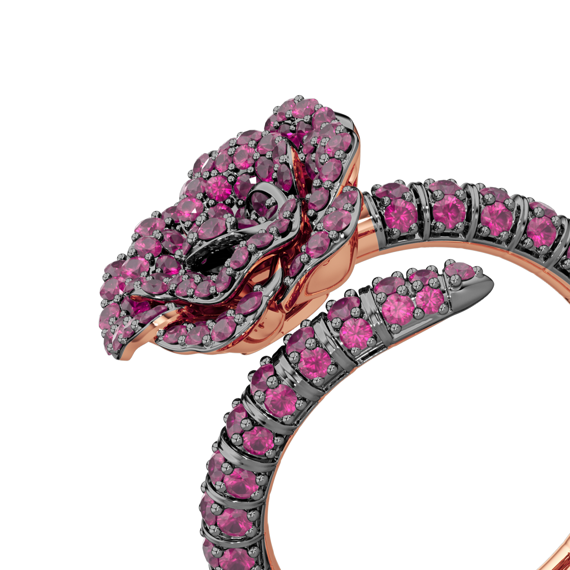 La Vie En Rose Ruby Ring, Single Motif