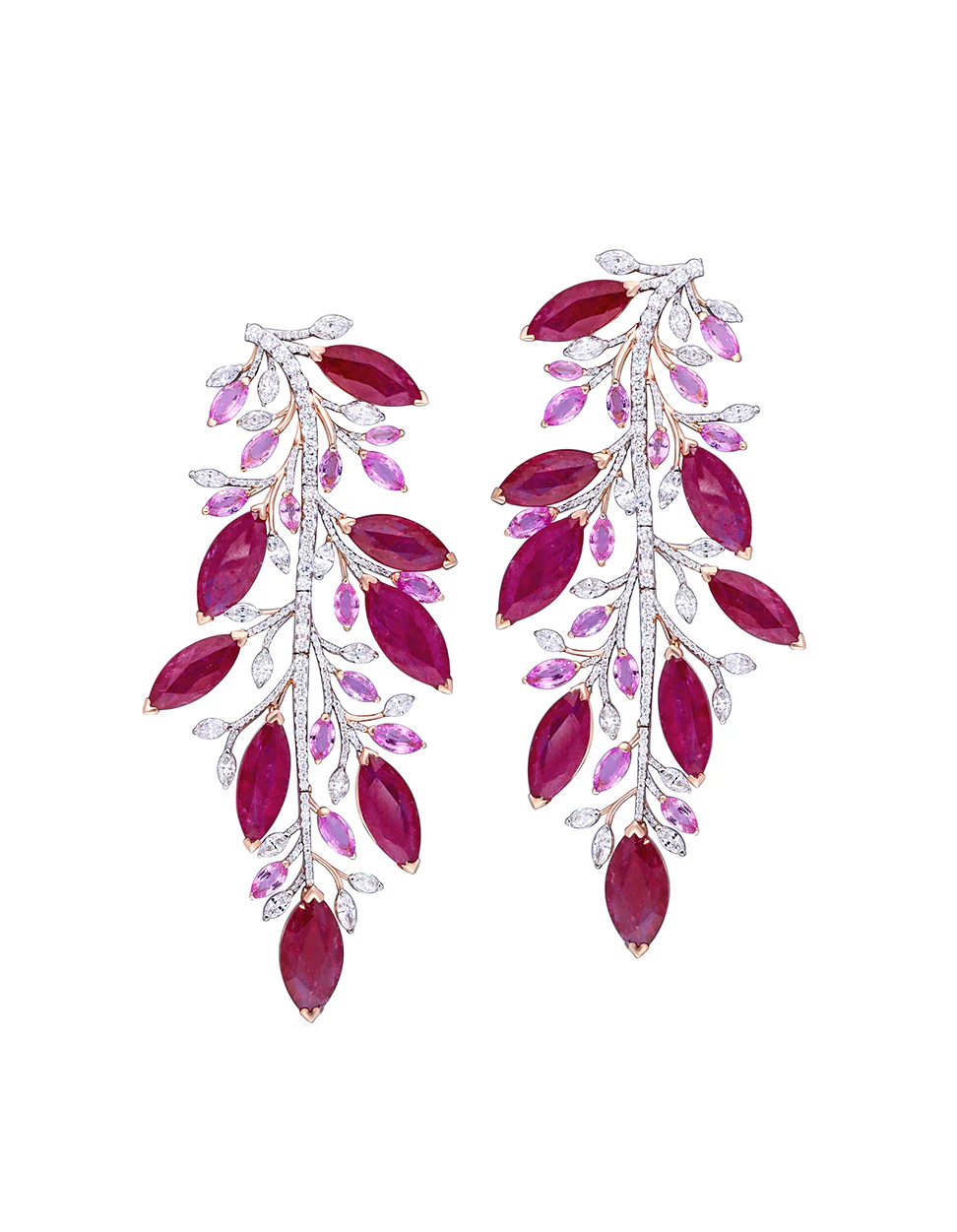 Ruby Vine Earrings