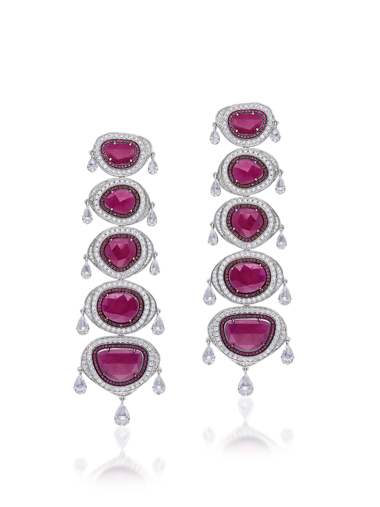 Ruby Cascade Earrings