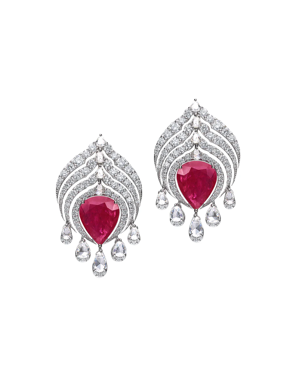 Ruby Crest Earrings
