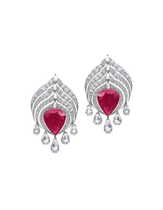 Ruby Crest Earrings