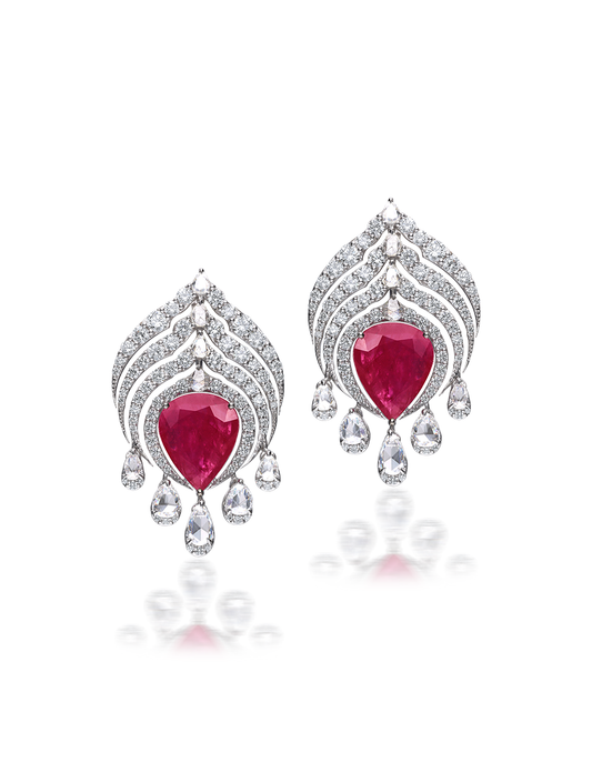 Ruby Crest Earrings