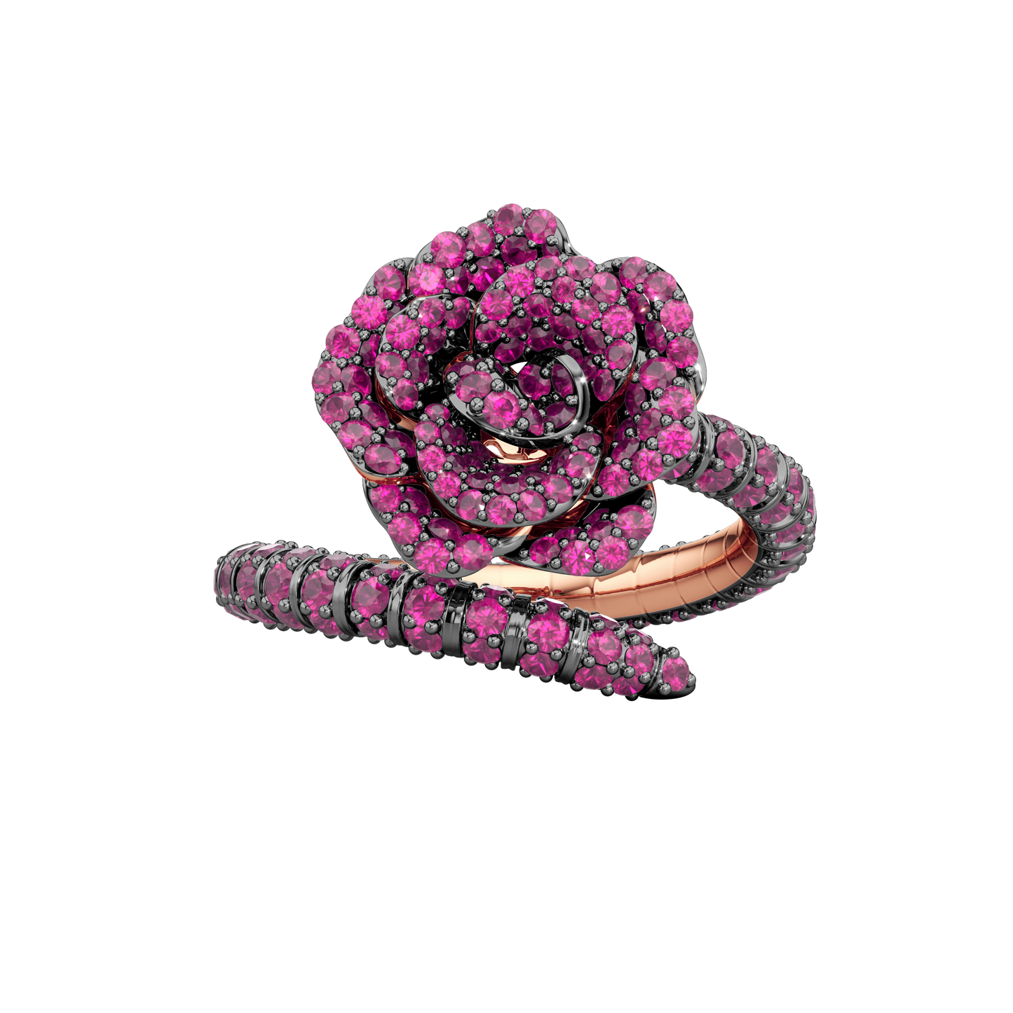 La Vie En Rose Ruby Ring, Single Motif