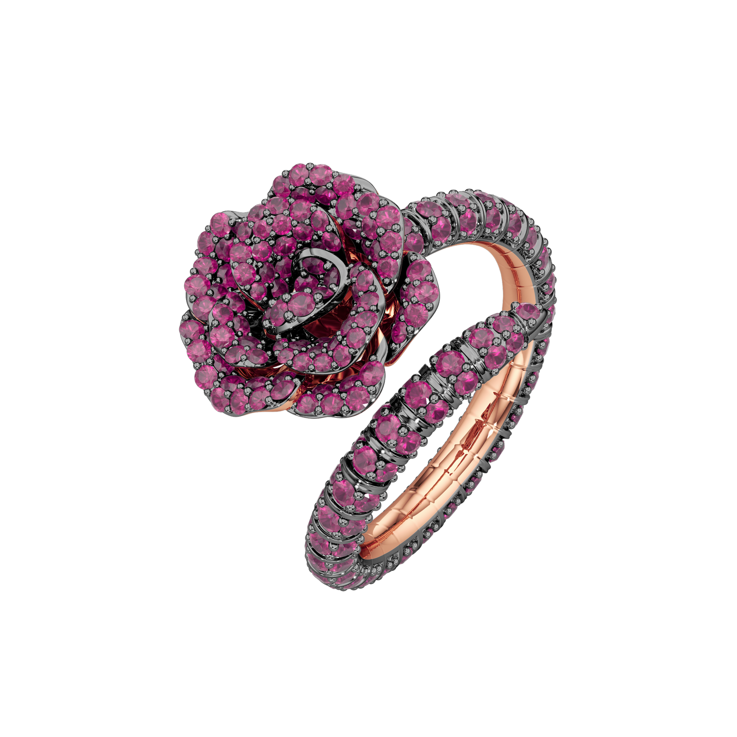 La Vie En Rose Ruby Ring, Single Motif