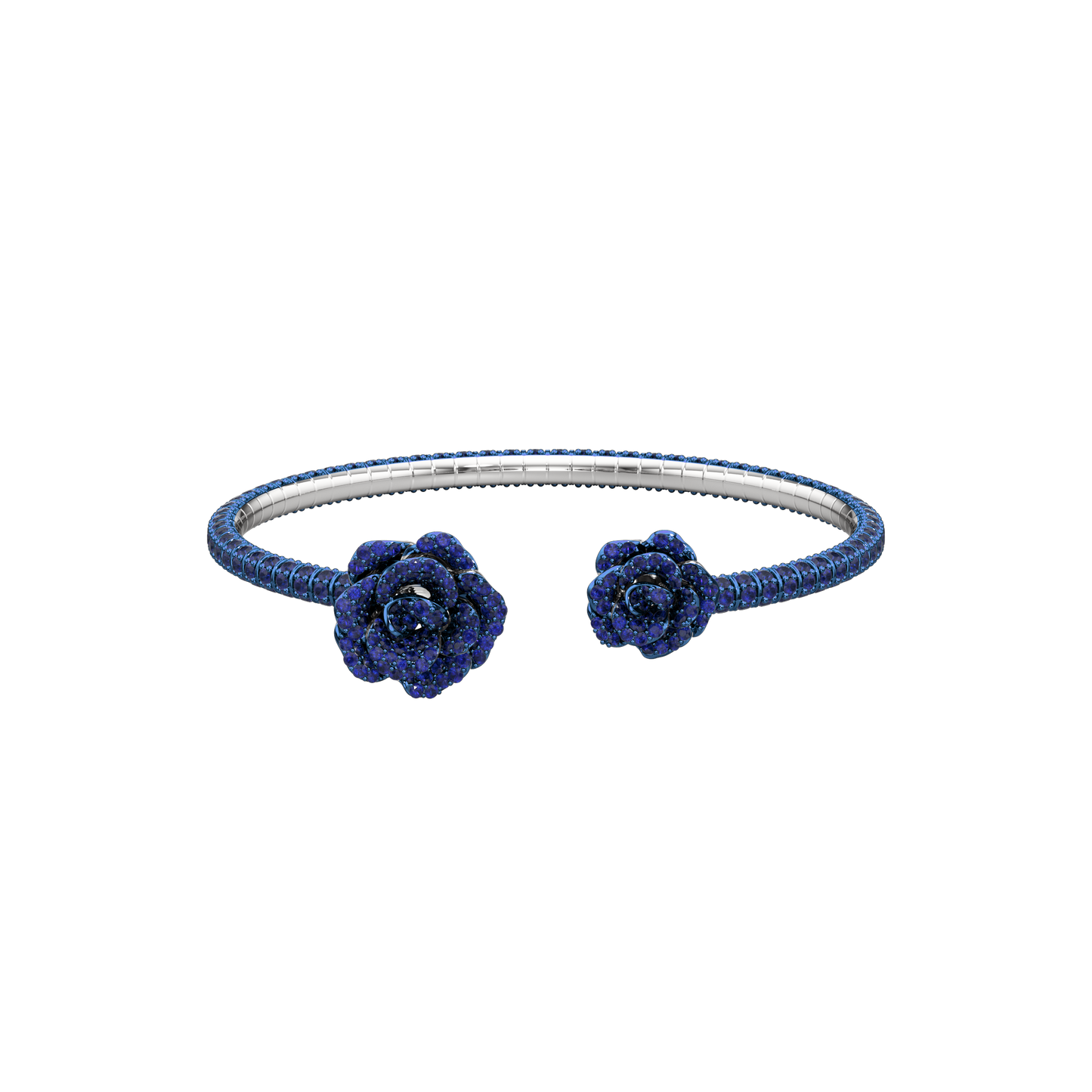 La Vie En Rose Blue Sapphire Bracelet, Double Motif