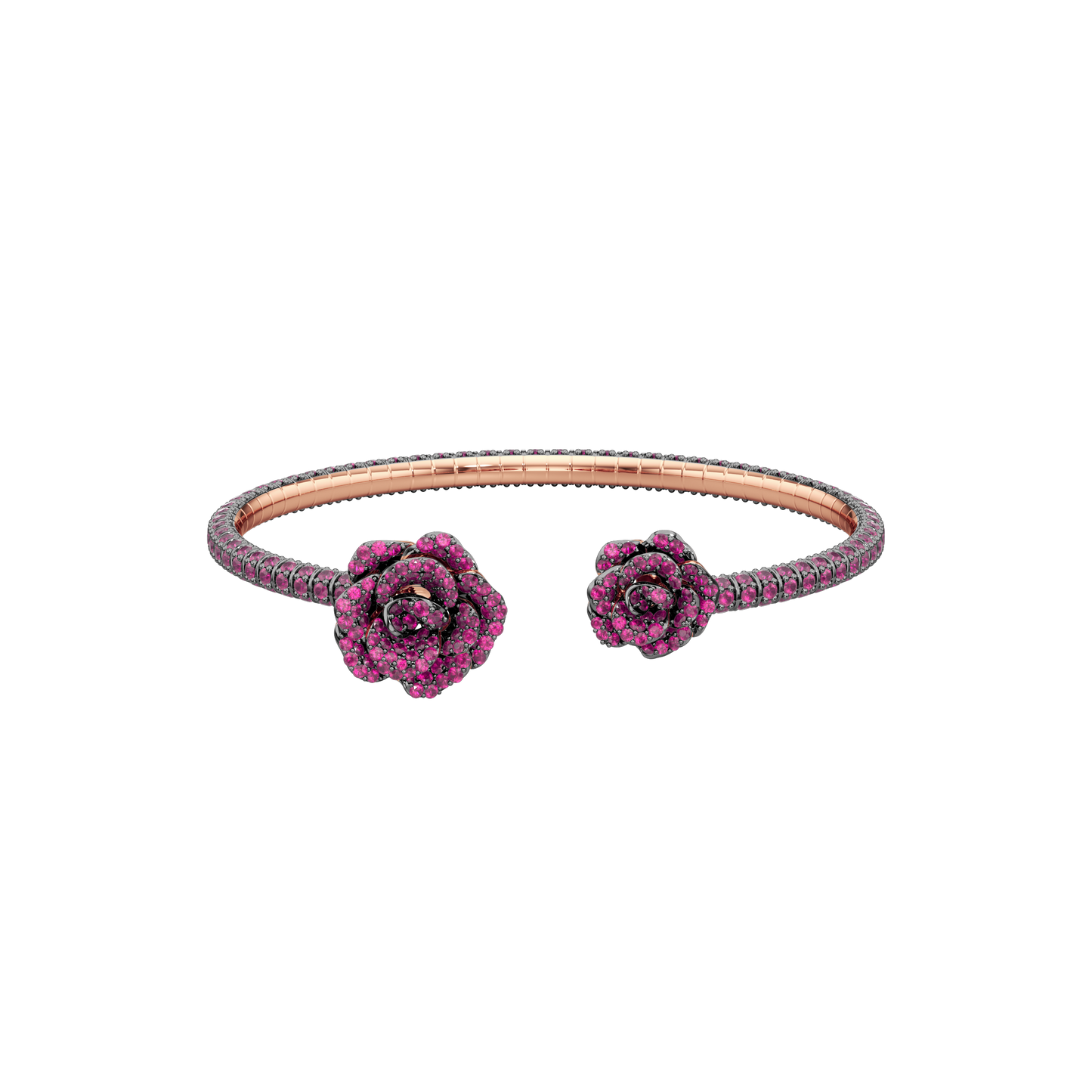 La Vie En Rose Ruby Bracelet, Double Motif