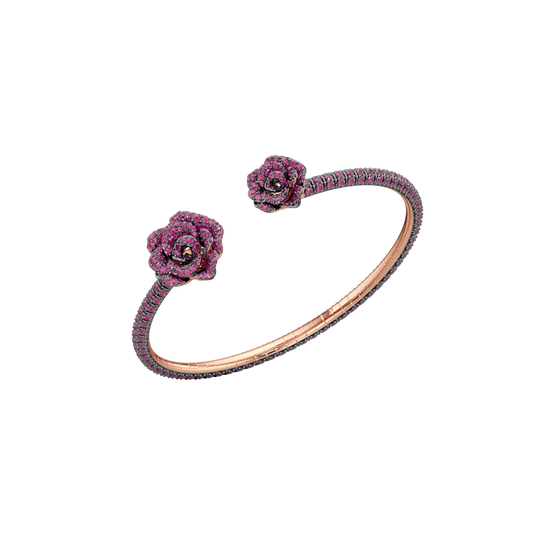 La Vie En Rose Ruby Bracelet, Double Motif