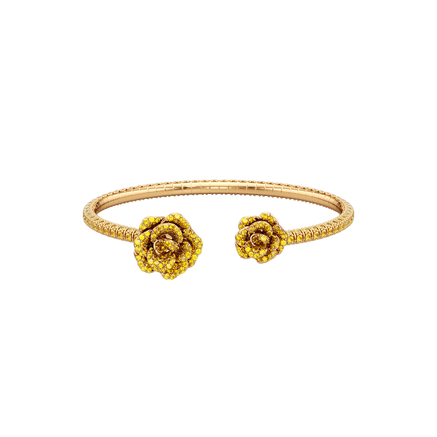 La Vie En Rose Yellow Sapphire Bracelet, Double Motif