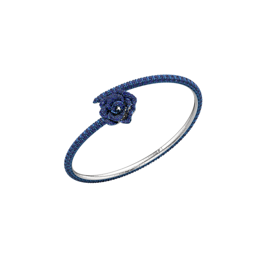 La Vie En Rose Blue Sapphire Bracelet, Single Motif