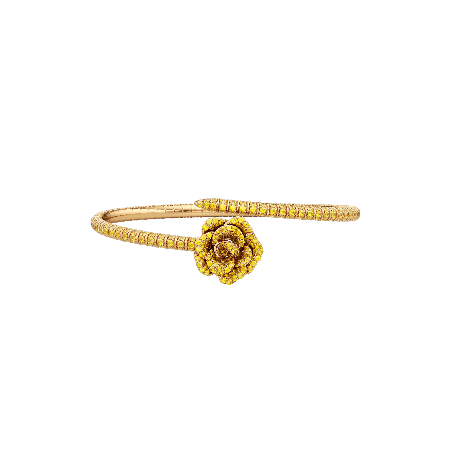 La Vie En Rose Yellow Sapphire Bracelet, Single Motif