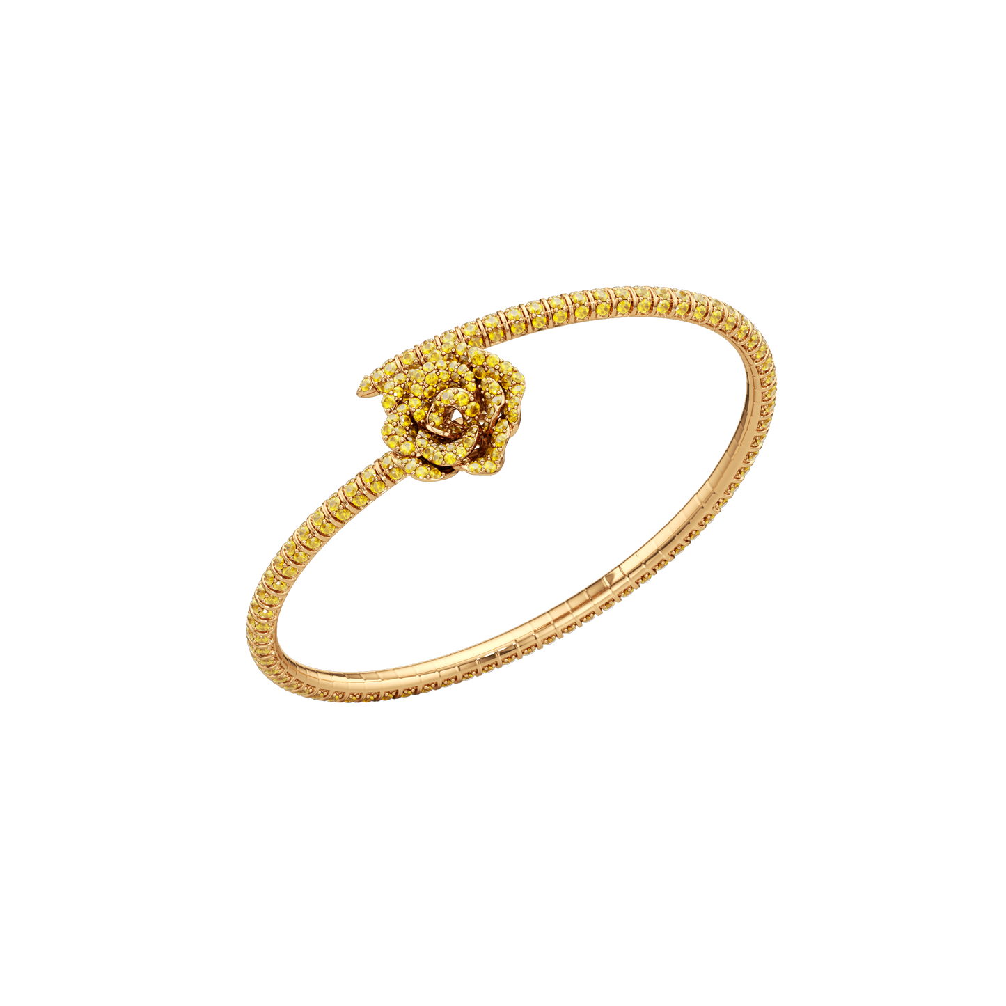 La Vie En Rose Yellow Sapphire Bracelet, Single Motif