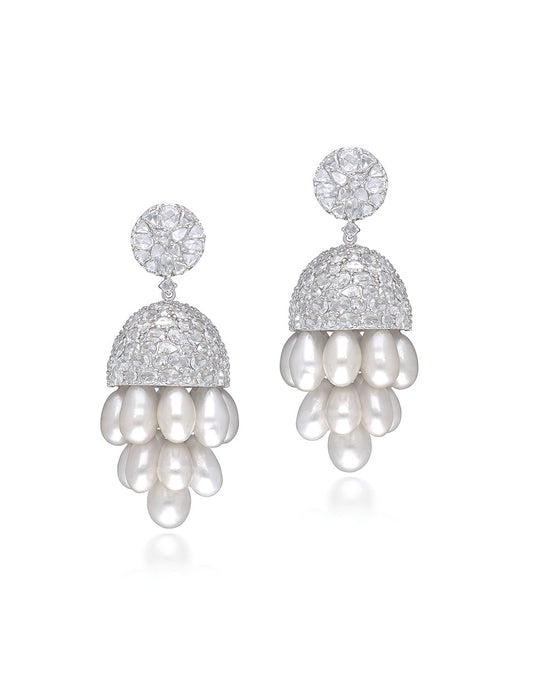 Timeless Pearl Jhumkas